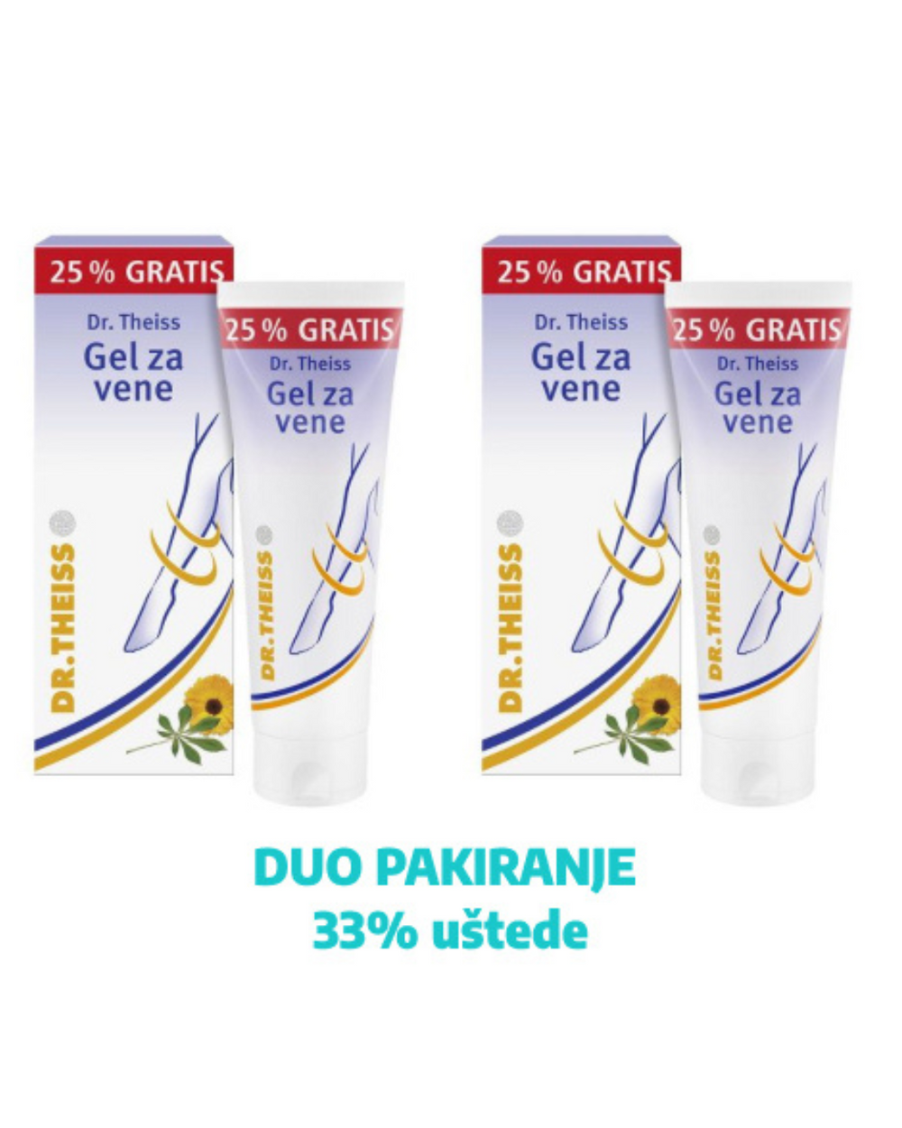 Dr. Theiss Gel za vene DUO pakiranje 2x125 ml