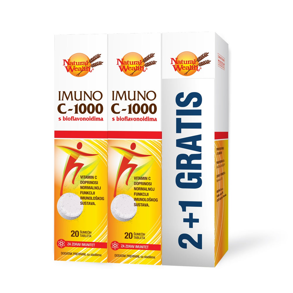 Natural Wealth Imuno C-1000 s bioflavonoidim 2+1 PROMO