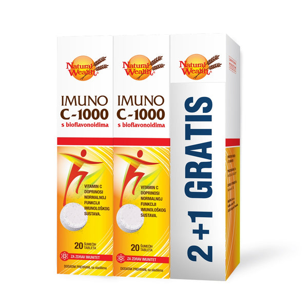 Natural Wealth Imuno C-1000 s bioflavonoidim 2+1 PROMO