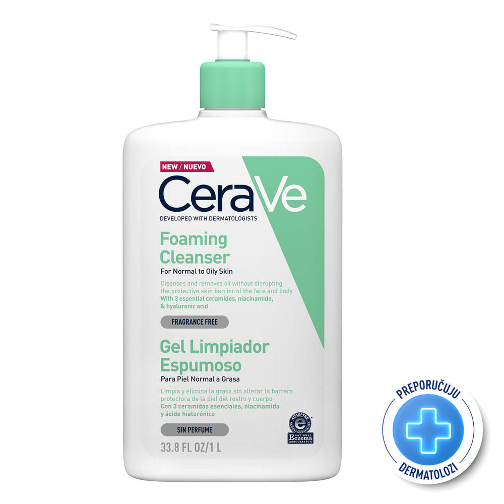 CeraVe Pjenušavi gel za čišćenje za normalnu do masnu kožu 1000 ml