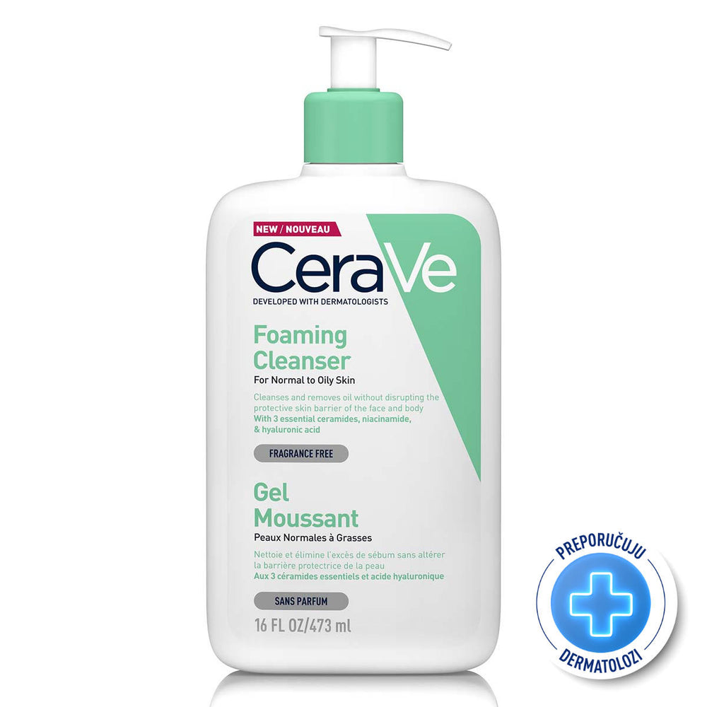CeraVe Pjenušavi gel za čišćenje za normalnu do masnu kožu 473 ml