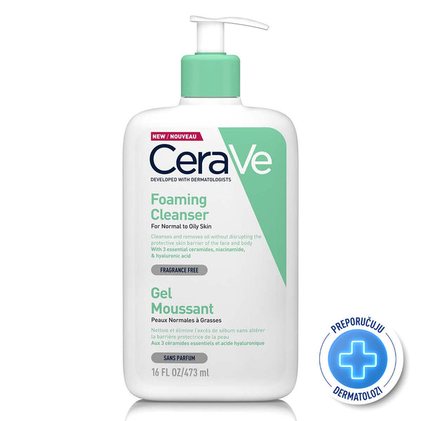 CeraVe Pjenušavi gel za čišćenje za normalnu do masnu kožu 473 ml