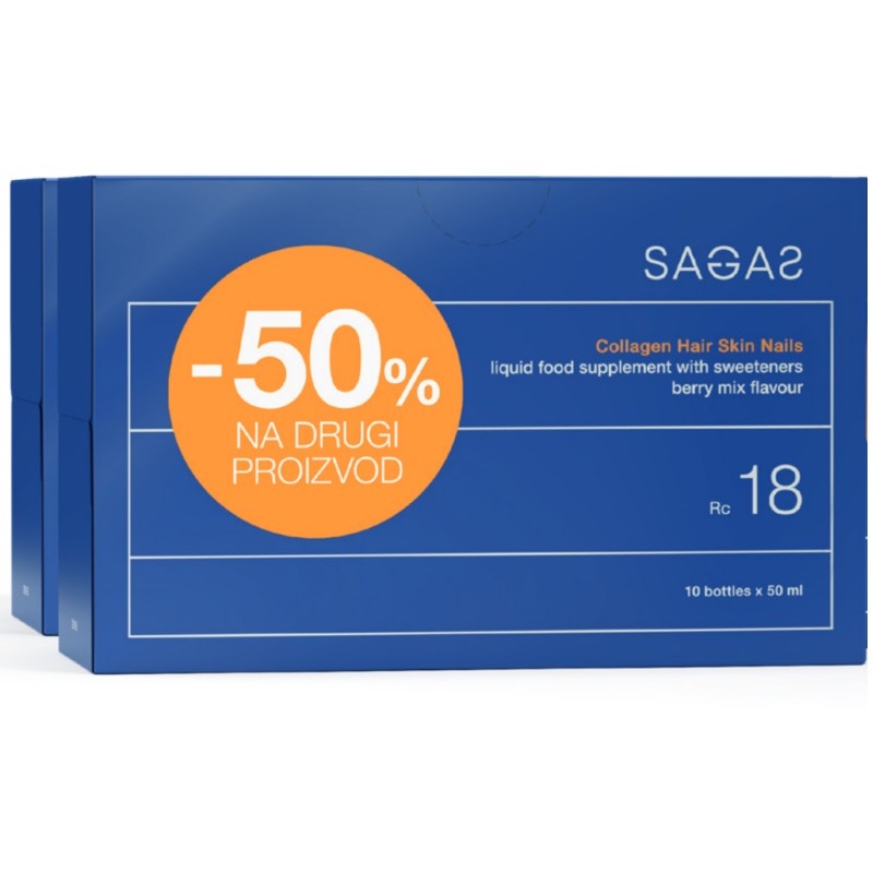 Sagas RC 18 Collagen Hair Skin Nails 50 ml 2x10 komada