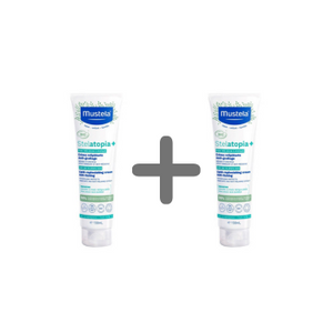 Mustela Stelatopia + obnavljajuća krema protiv svrbeža 150ml 1+1 gratis