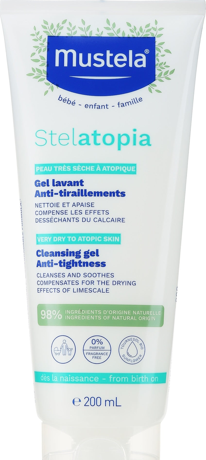 Mustela Stelatopia gel za tuširanje 200 ml