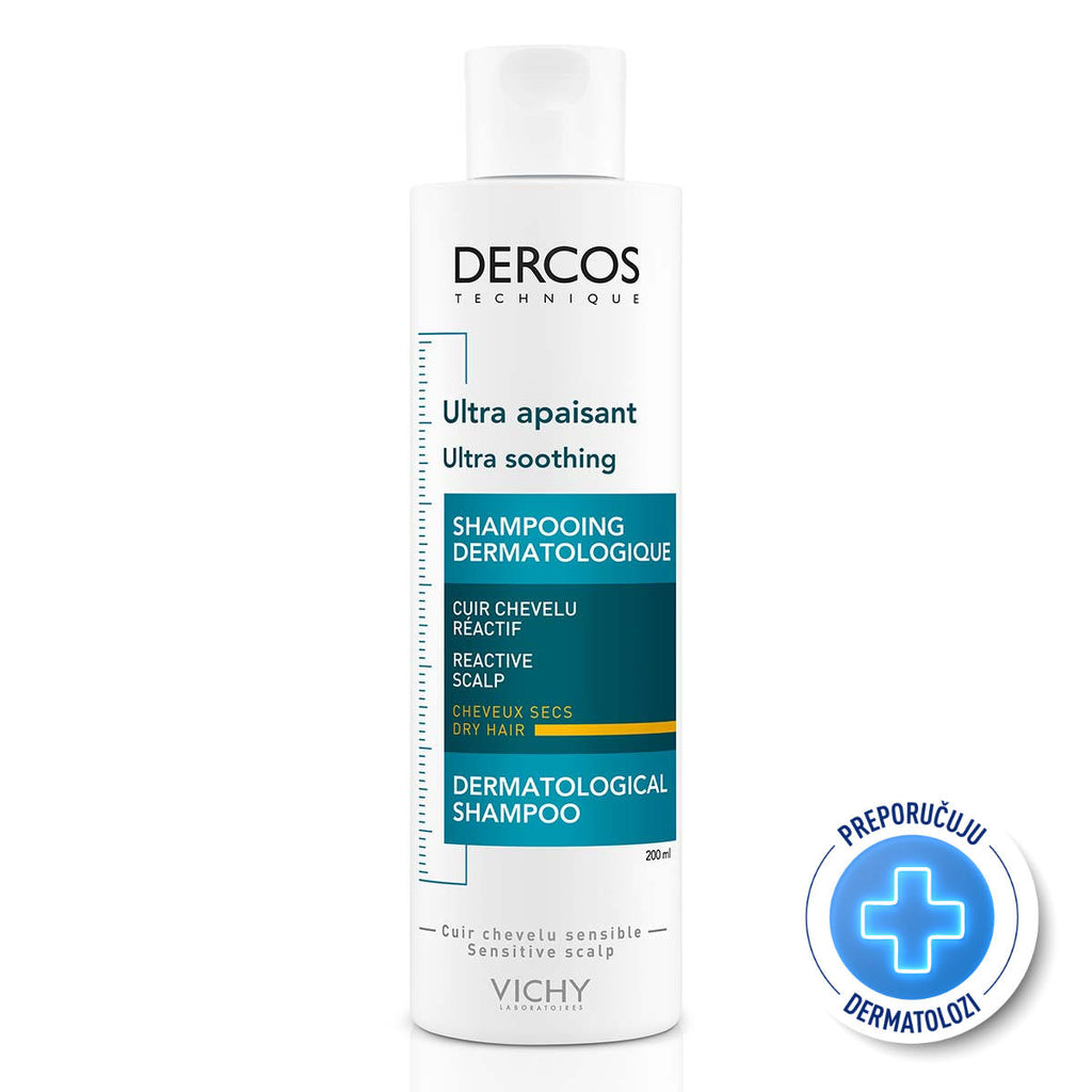 Vichy Dercos Izuzetno smirujući šampon za osjetljivo vlasište - Suha kosa 200 ml
