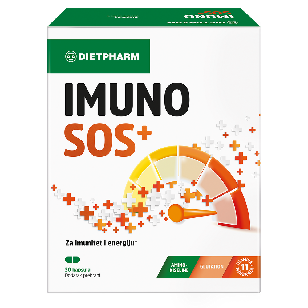 Dietpharm Imuno SOS+ prašak 30 kapsula, dodatak prehrani