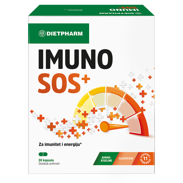 Dietpharm Imuno SOS+ prašak 30 kapsula, dodatak prehrani