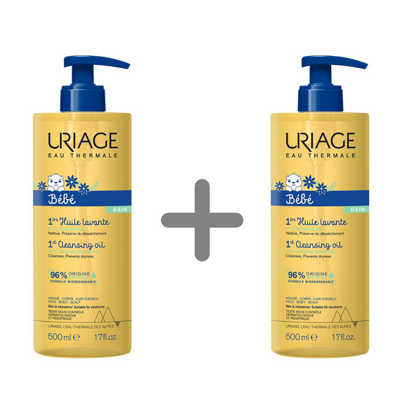 Uriage Bebe 1er Prvo ulje za kupanje i tuširanje 500 ml 1+1 GRATIS