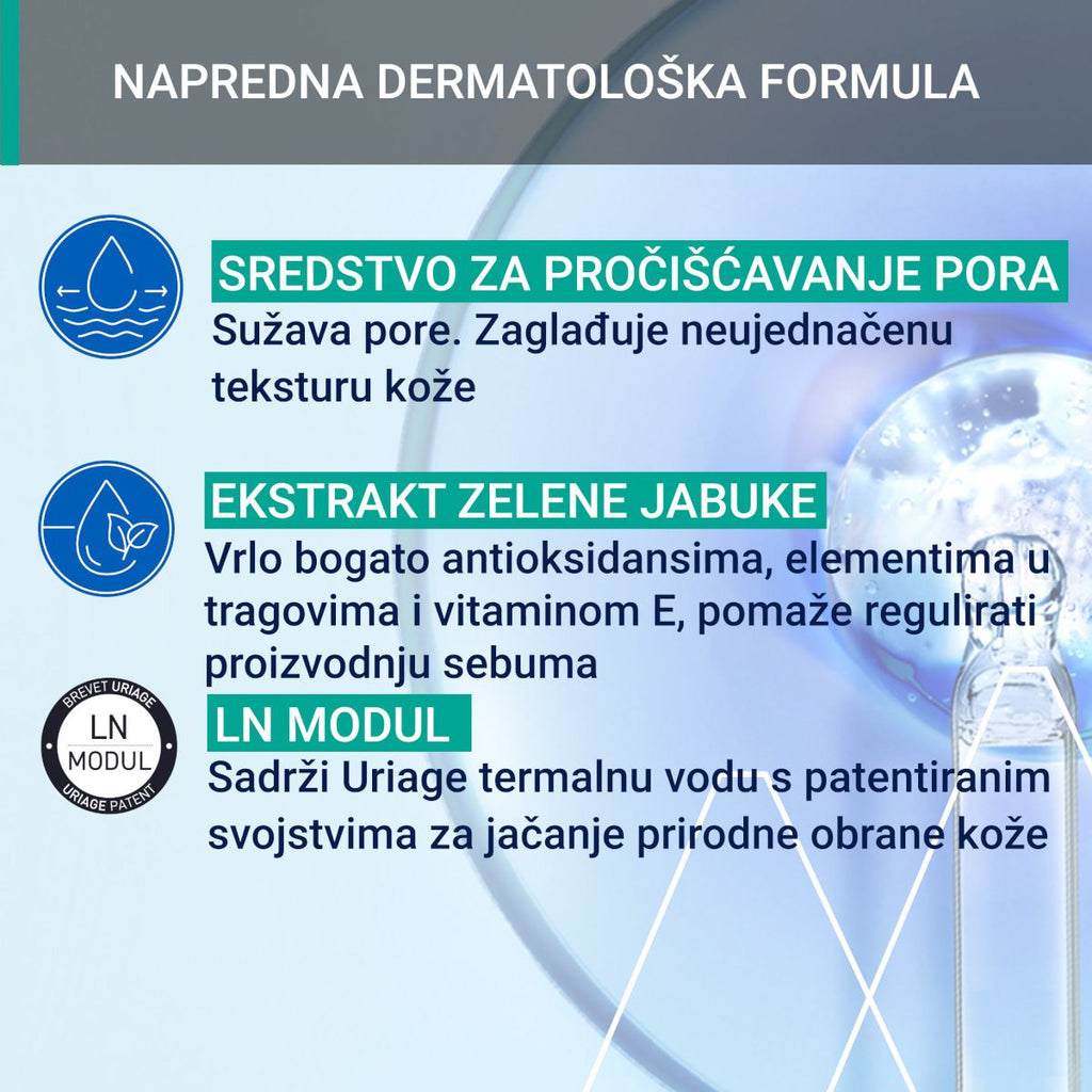 Uriage Micelarna voda za čišćenje mješovite/masne kože 250 ml