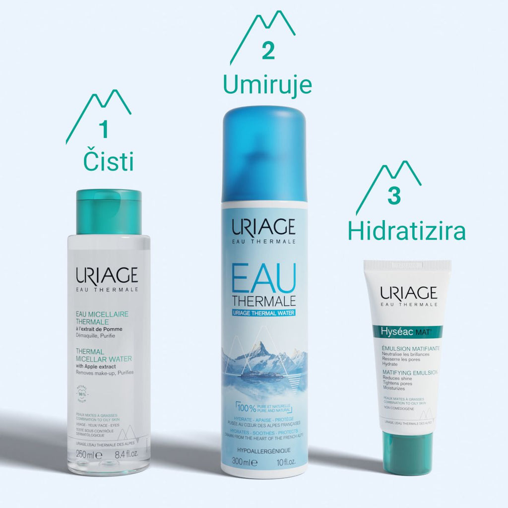 Uriage Micelarna voda za čišćenje mješovite/masne kože 250 ml