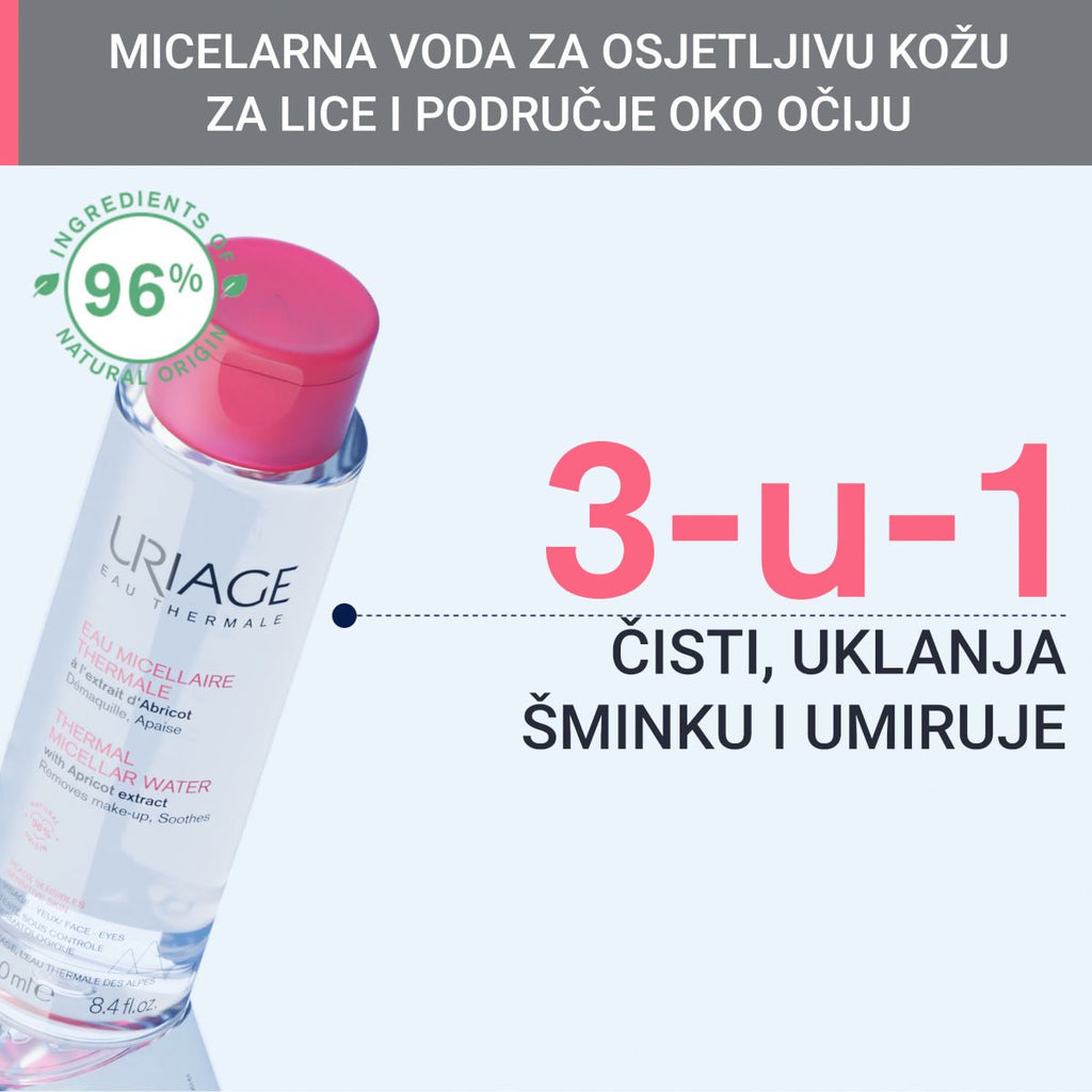 Uriage Termalna micelarna voda za osjetljivu kožu s ekstraktom marelice 100 ml
