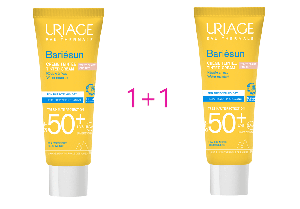 Uriage Bariesun tonirana krema svijetla SPF50+ 50 ml 1+1 GRATIS