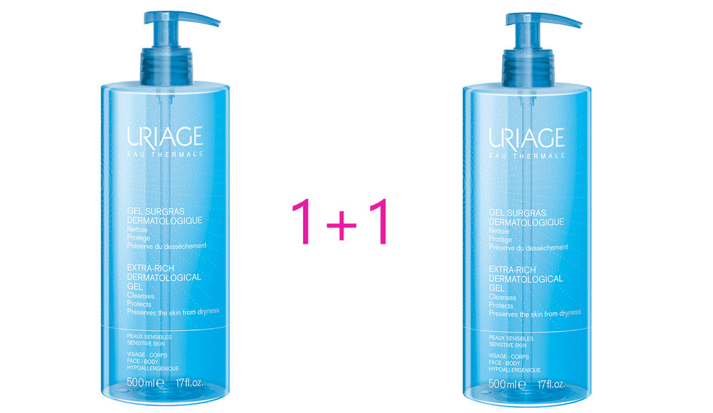 Uriage Ekstra-bogati dermatološki gel za tuširanje 500 ml 1+1 GRATIS