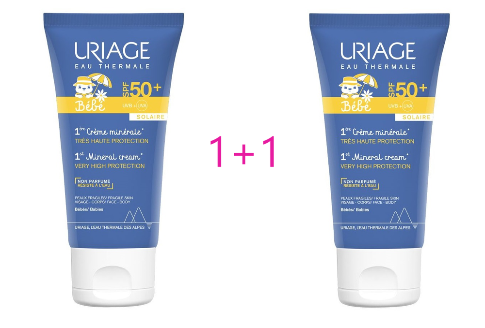 Uriage 1er Bebe mineralna krema SPF50+ 50 ml 1+1 GRATIS
