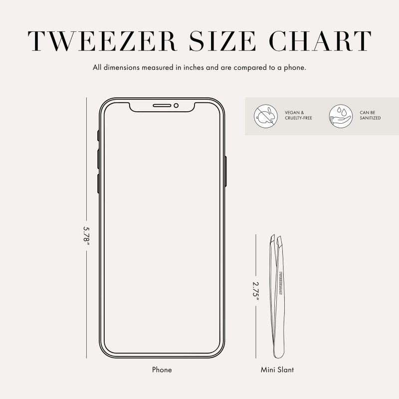 Slant Tweezer Mini Pinceta s kosim vrhom rose gold