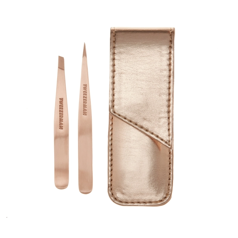 Slant Tweezer Set za obrve rose gold petite