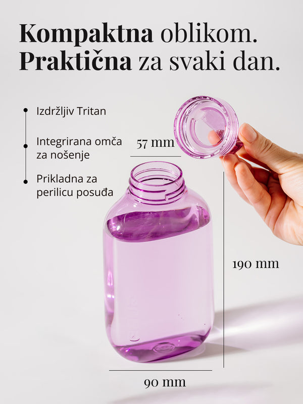 Equa Flat plastična boca Amber 500 ml