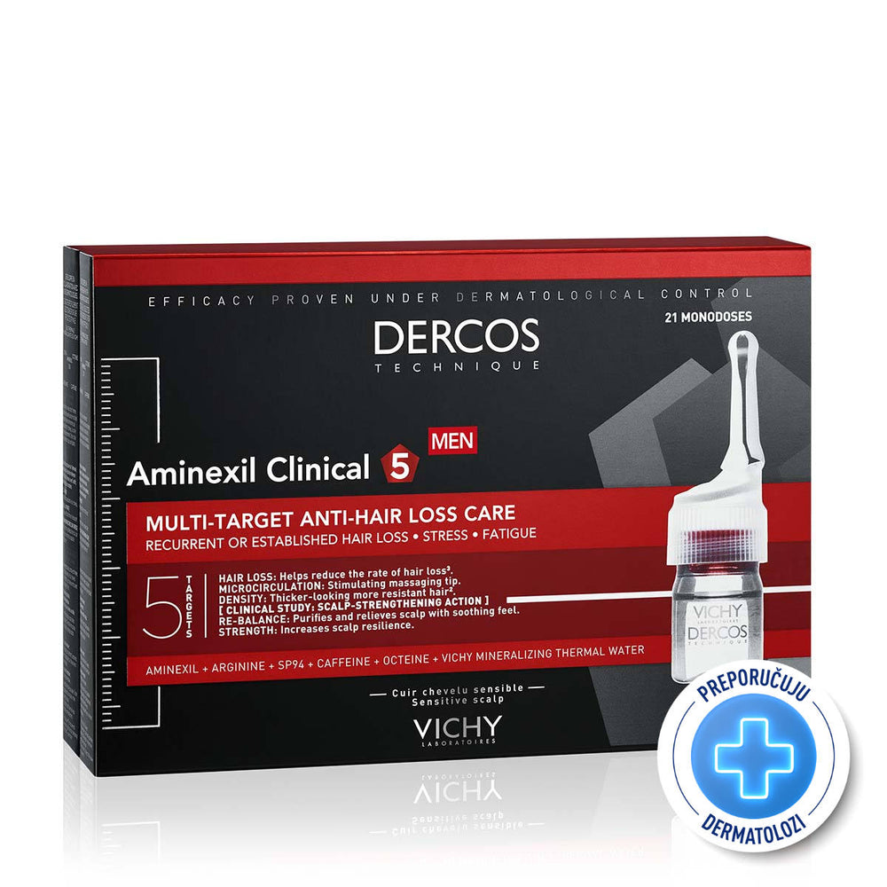 Vichy Dercos AMINEXIL CLINICAL 5-muškarci 21 ampula