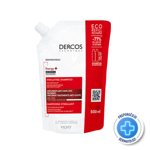 VICHY DERCOS ENERGY+ Stimulirajući šampon protiv opadanja kose ECO REFILL 500 ml