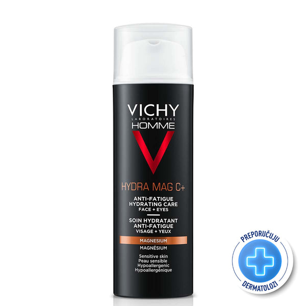 VICHY HOMME HYDRA MAG C+ Hidratantna njega protiv znakova umora za lice i područje oko očiju, 50 ml