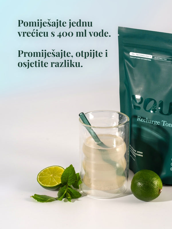 EQUA RECHARGE Tonic okus limeta i menta 20 vrećica, dodatak prehrani