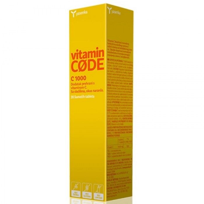 Yasenka Vitamin CODE C 1000 20 šumećih tableta