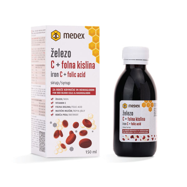 Medex sirup željezo s vitaminom C i folnom kiselinom 150 ml