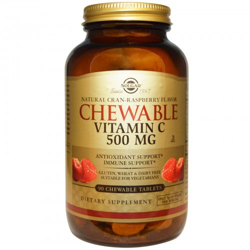Solgar Vitamin C 500 za žvakanje 90 tableta (Brusnica/Malina)