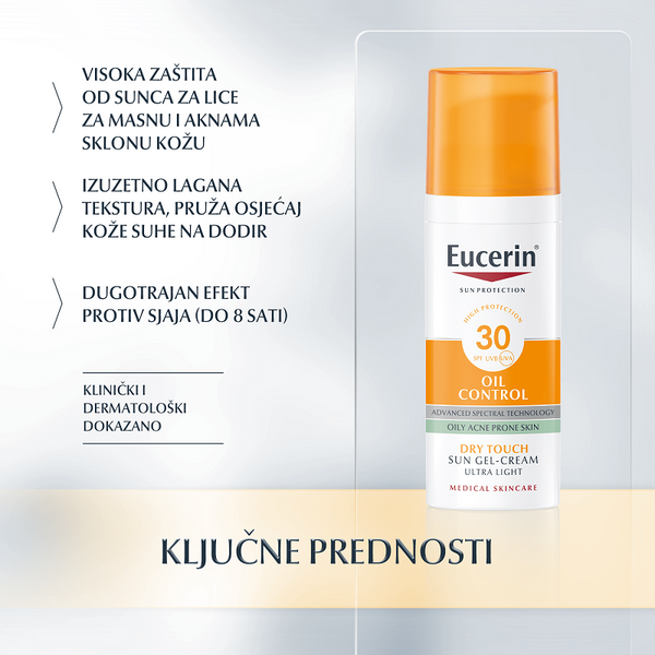 Eucerin Oil Control Dry Touch gel-krema SPF30 50 ml