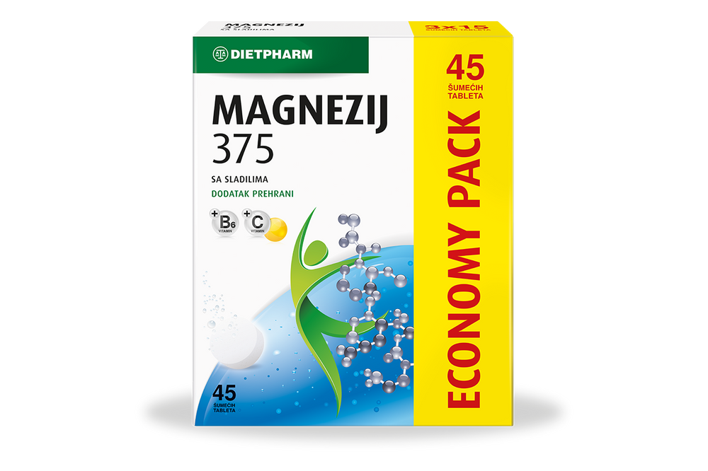 Dietpharm Magnezij 375 šumeće tablete 45 kom