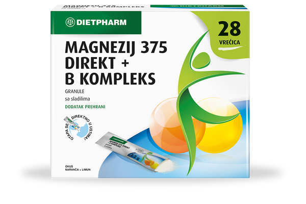 Dietpharm Magnezij 375 Direkt + B kompleks granule 28 vrećica