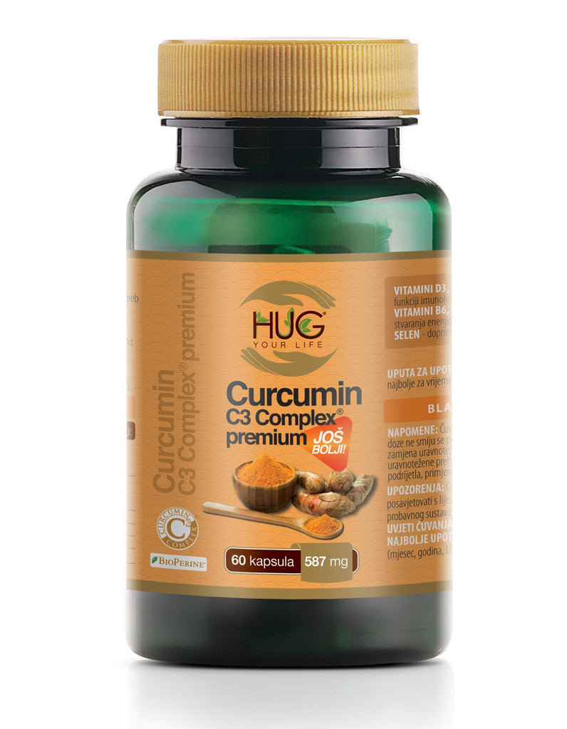 Hug Your Life Curcumin C3 Complex premium, 60 kapsula