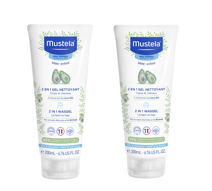 Mustela 2u1 gel za pranje kose i tijela 200 ml 1+1 GRATIS