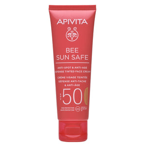 Apivita Bee Sun Safe krema za lice protiv mrlja i starenja SPF50 Golden 50 ml