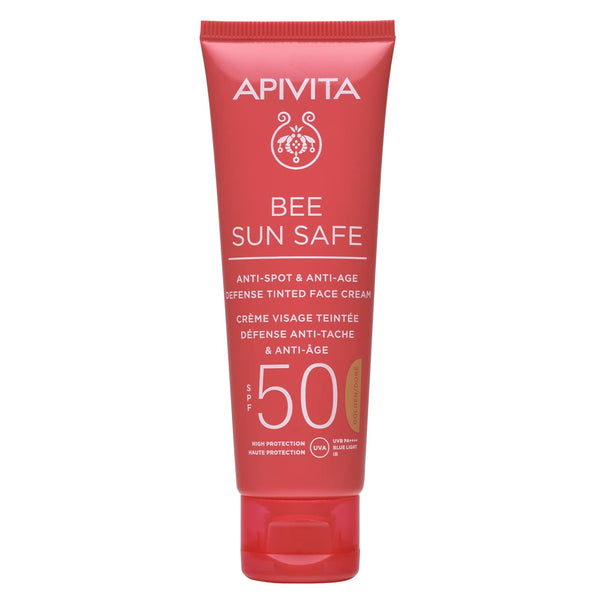 Apivita Bee Sun Safe krema za lice protiv mrlja i starenja SPF50 Golden 50 ml