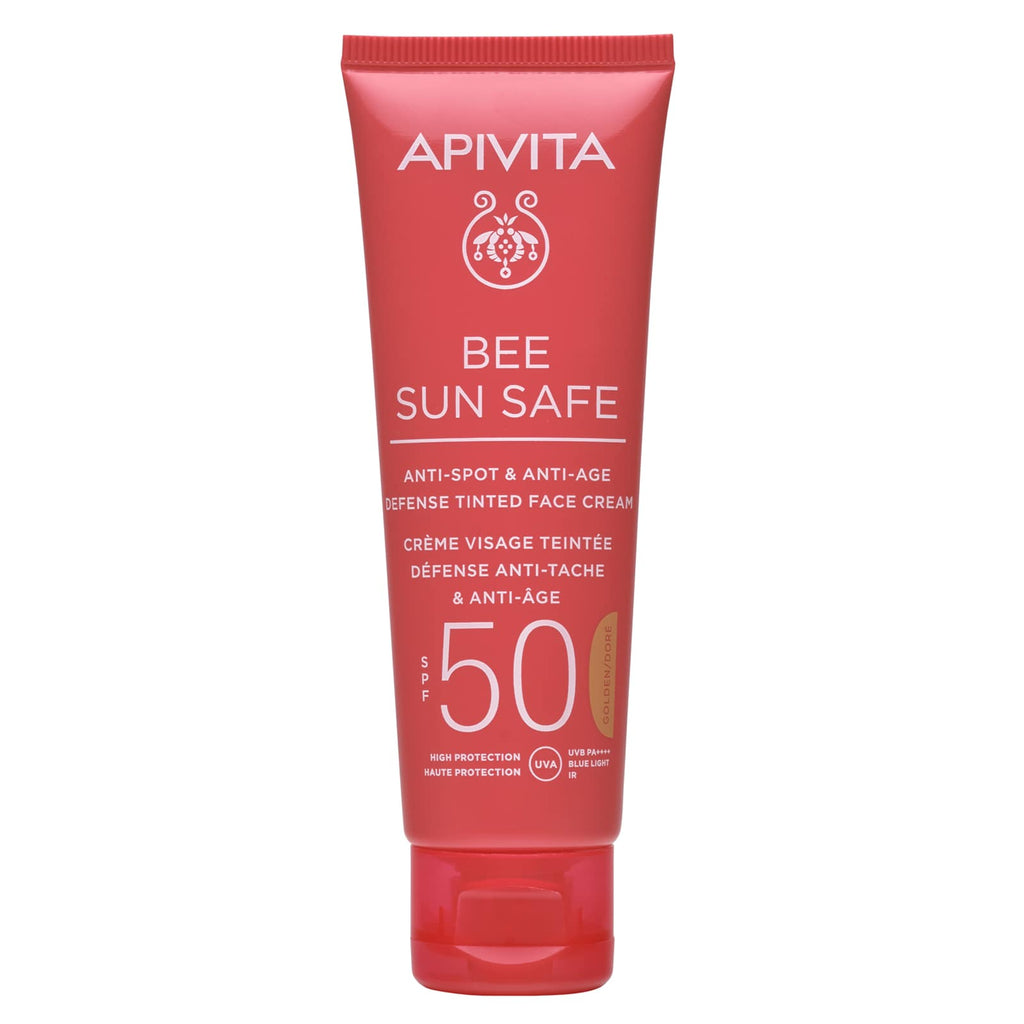 Apivita Bee Sun Safe krema za lice protiv mrlja i starenja SPF50 Golden 50 ml