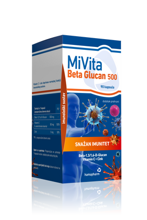 Hamapharm MiVita Beta Glukan 500 mg, 90 kapsula