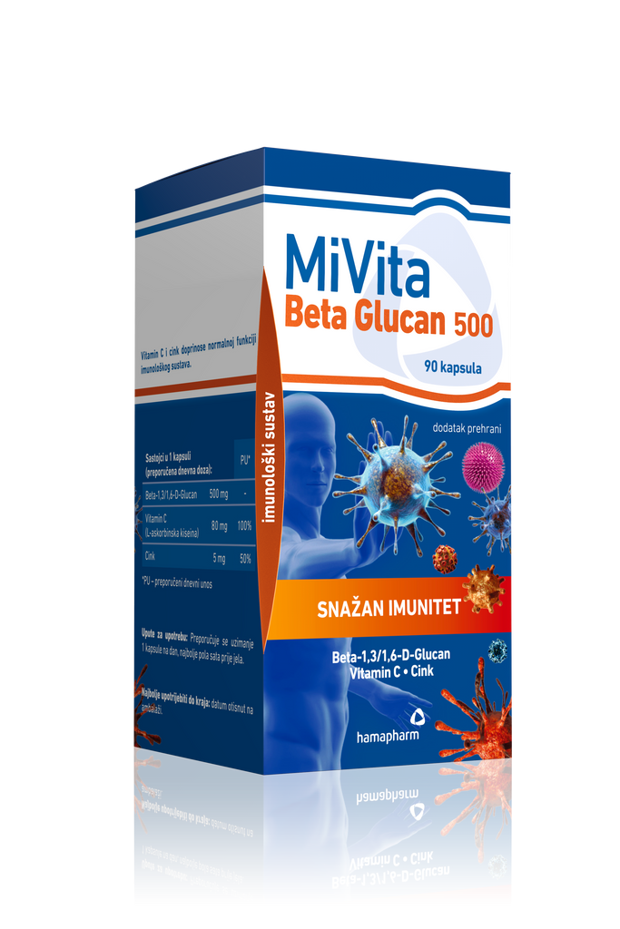 Hamapharm MiVita Beta Glukan 500 mg, 90 kapsula