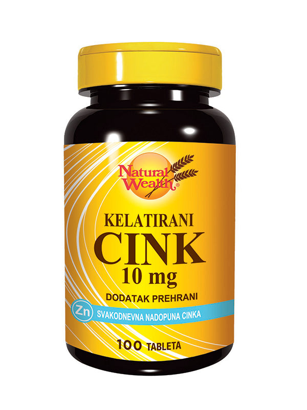 Natural Wealth Kelatirani Cink 10 mg 100 tableta