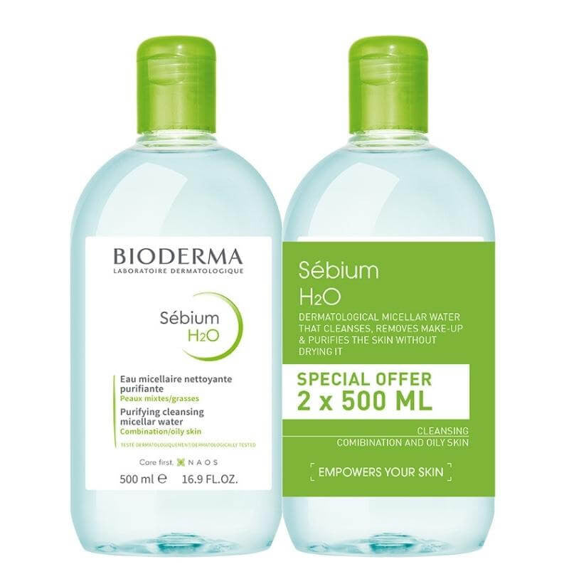 Bioderma Sebium H20 micelarna voda 500 ml DUO