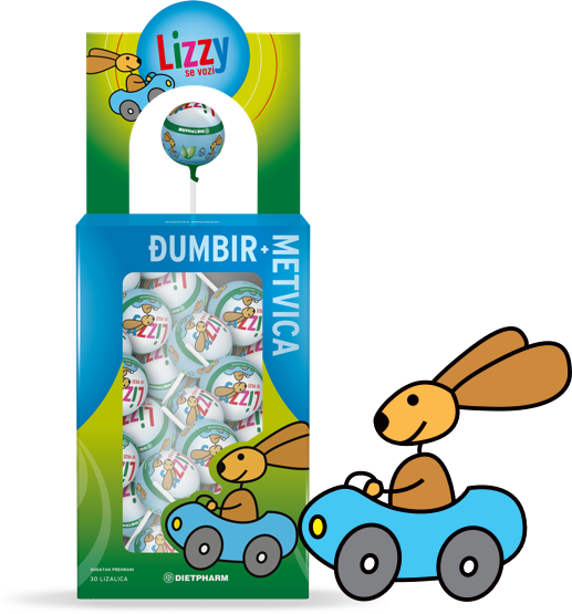 Dietpharm Lizzy se vozi lizalica
