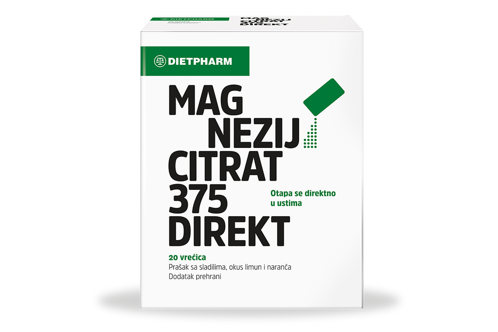 Dietpharm Magnezij Citrat 375 Direkt 20 vrećica