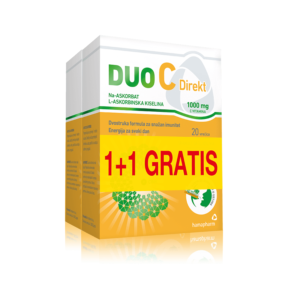Hamapharm Duo C Direkt 1000mg granule, 20 vrećica 1+1 GRATIS