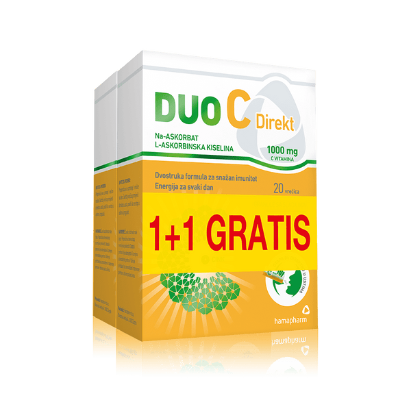 Hamapharm Duo C Direkt 1000mg granule, 20 vrećica 1+1 GRATIS