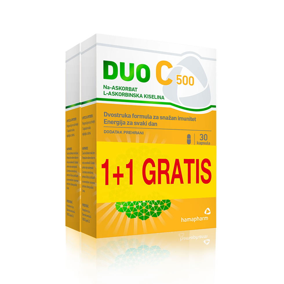 Hamapharm Duo C 500 kapsule, 30 komada 1+1 GRATIS