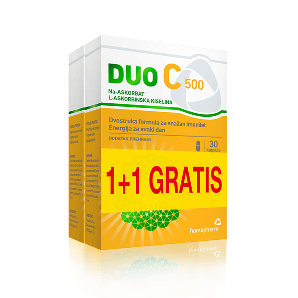 Hamapharm Duo C 500 kapsule, 30 komada 1+1 GRATIS