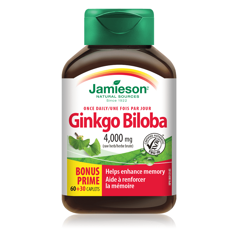 Jamieson Ginkgo biloba 4000 mg, 90 tableta