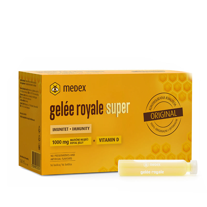 Medex Gelée royale super 1000 mg + Vitamin D 16 x 9 ml