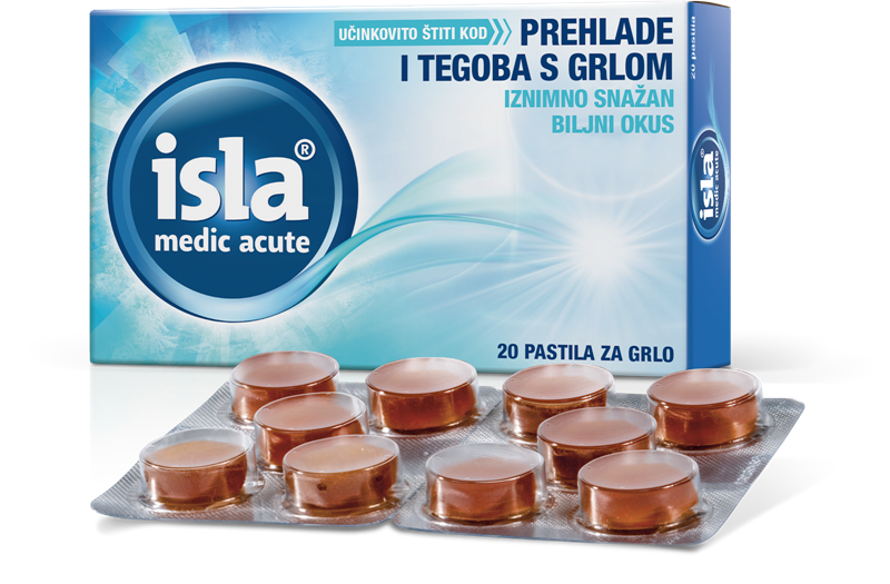 Isla Medic Acute Biljni okus 20 pastila